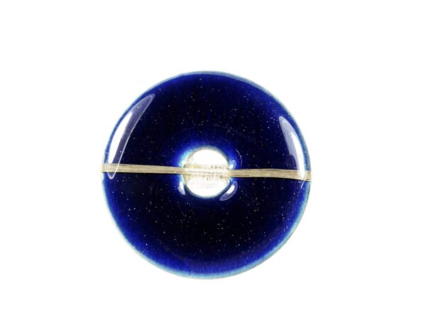 Ring Stardust Harz blau mit versilbertem Edelstahldraht