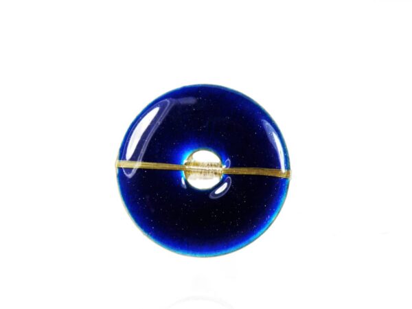 Ring Stardust Harz blau mit versilbertem Edelstahldraht