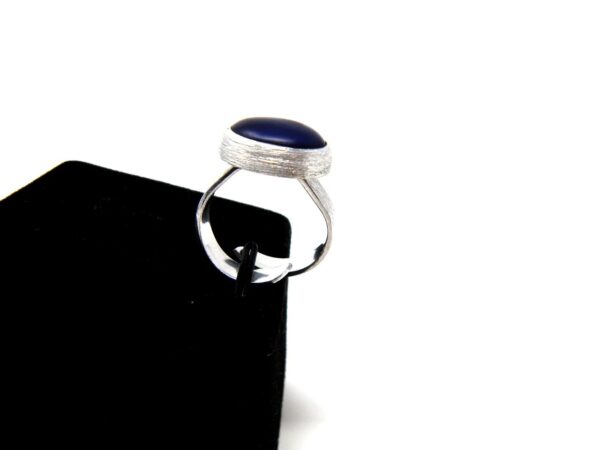 Ring Harz und scratched Aluminium deep blue