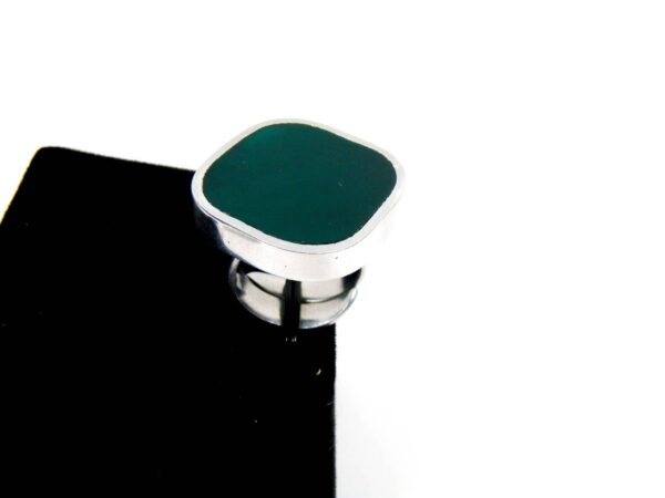 Ring laminiertes Perlmutt blau Farbe smaragdgrün