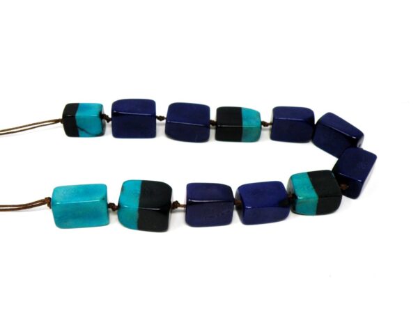 Halskette Tagua blau