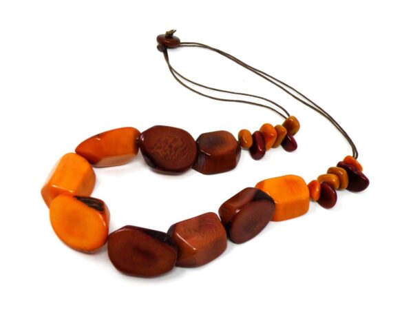 Halskette Tagua orange